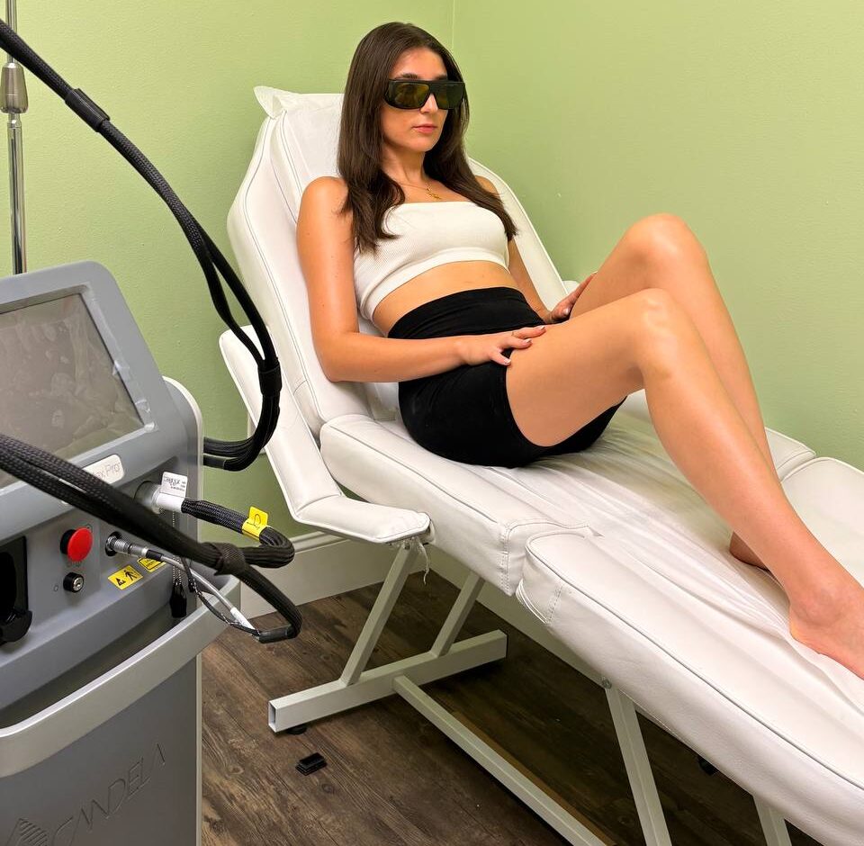 Laser hair removal treatment at Lium Laser & Med Spa in Sugar Land, TX